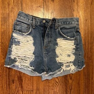 Carmar distressed jean shorts
